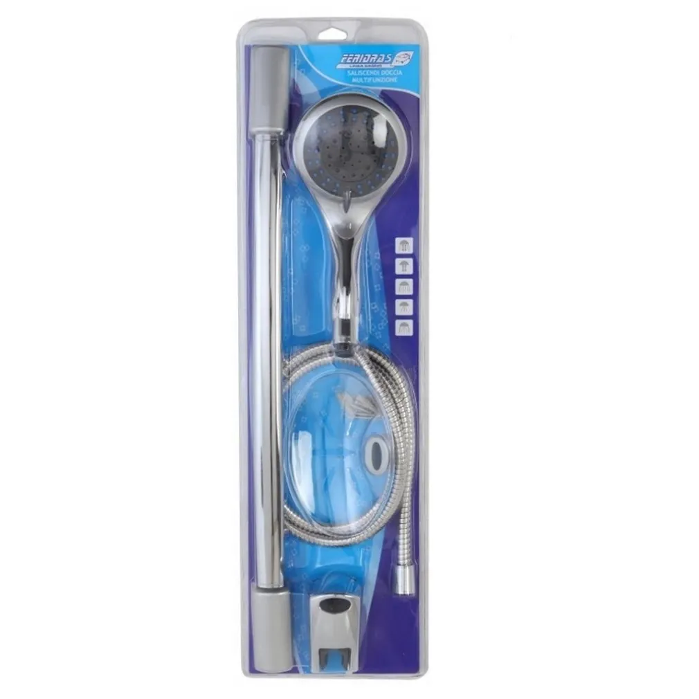 SALISCENDI ASTA CON SOFFIONE DOCCIA 5 FUNZIONI CROMO BAGNO DOCCIA VASCA