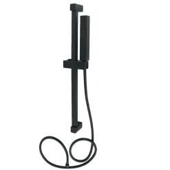 SALISCENDI 60CM DOCCIA NERO CON DOCCINO SOFFIONE QUADRATO BAGNO 87495 TUBO 180CM