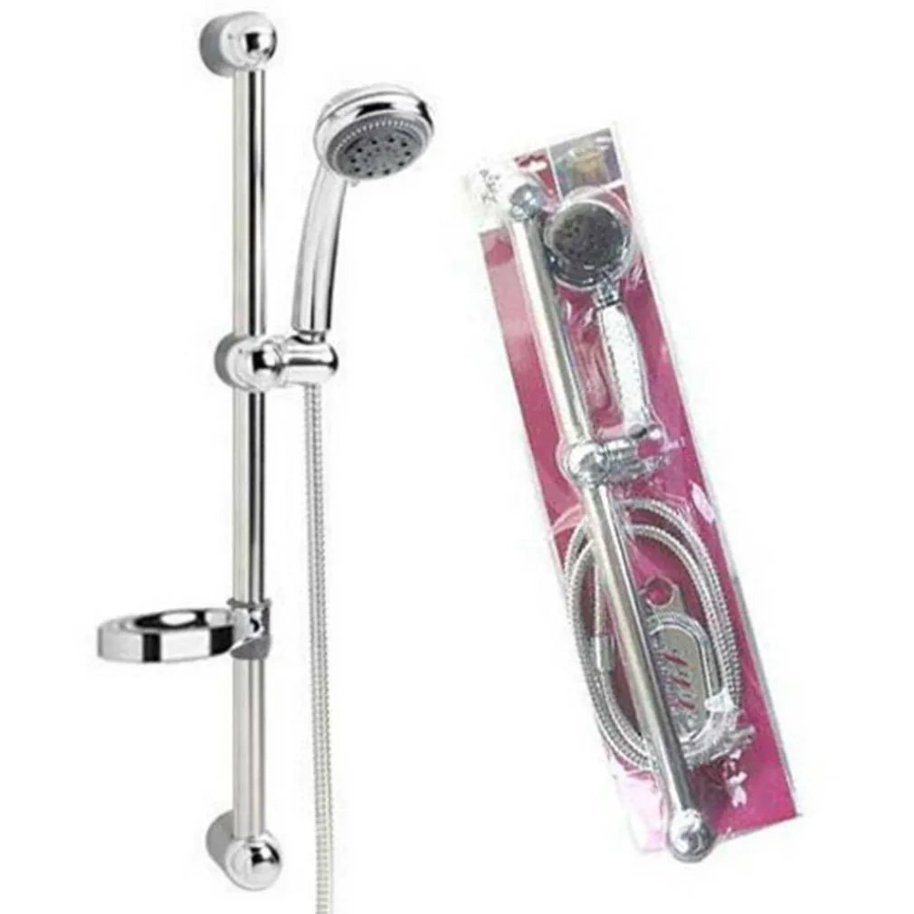 SALISCENDI CON SOFFIONE DOCCIA 8 FUNZIONI GETTI ASTA 60 CM CROMATO BAGNO VASCA