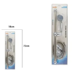 SALISCENDI DOCCIA BAGNO SOFFIONE DOCCETTA MULTIGETTO TUBO CON PORTASAPONE 69131