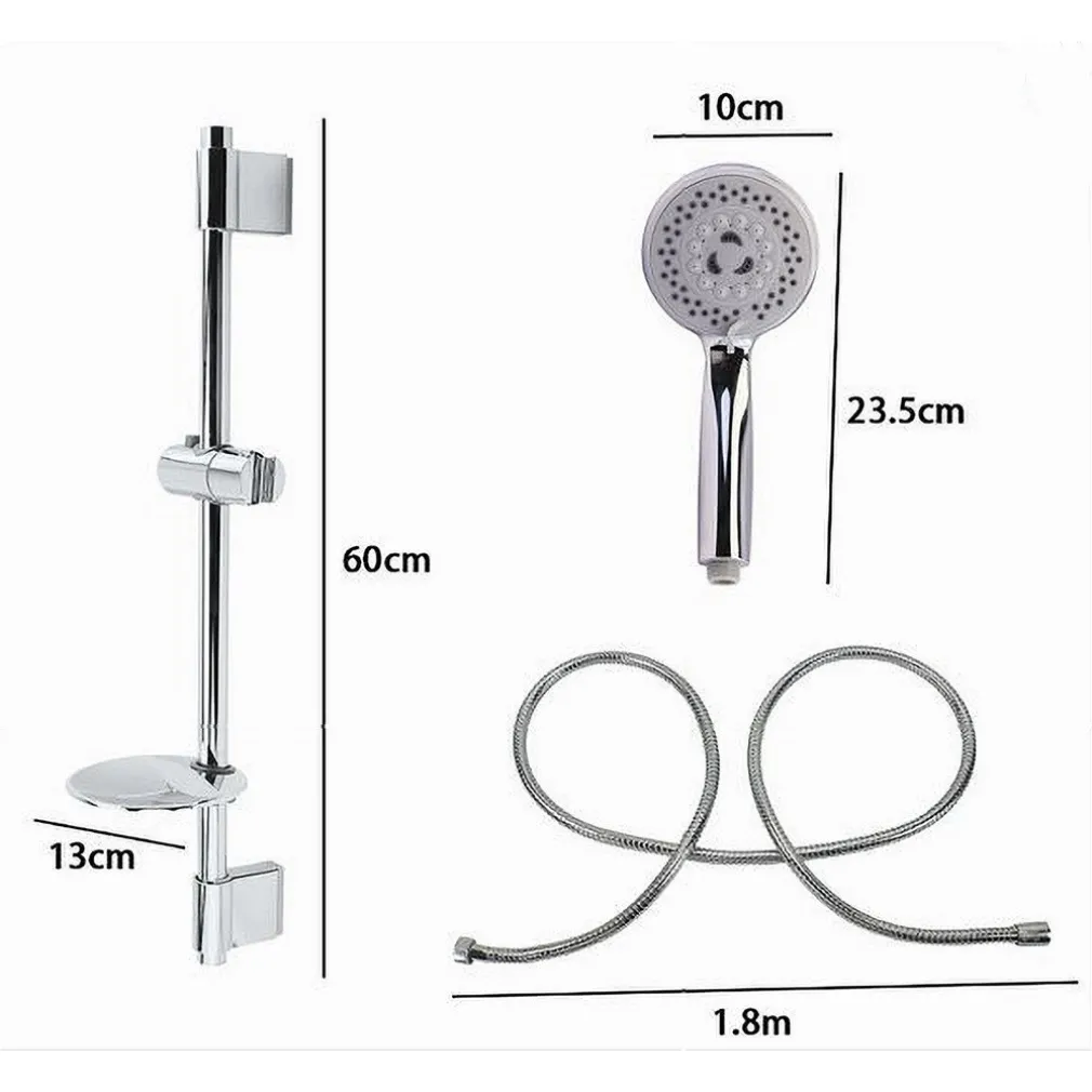SALISCENDI DOCCIA CROMATO DOCCETTA MULTIGETTO MENSOLA PORTASAPONE BAGNO TUBO 79390