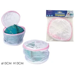 SALVAREGGISENO CON CERNIERA PIEGHEVOLE IN RETE PER LAVATRICE BIANCHERIA CUSTODIA Ø15XH13CM