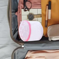 SALVAREGGISENO CON CERNIERA PIEGHEVOLE IN RETE PER LAVATRICE BIANCHERIA CUSTODIA Ø15XH13CM