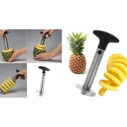SBUCCIA AFFETTA TAGLIA ANANAS IN ACCIAIO TOGLIE LEVA TORSOLO TURZO BUCCIA LAMA