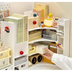 SCAFFALE ANGOLARE PER SCRIVANIA DORMITORI STUDENTI TRIANGOLARE MULTISTRATO LIBRERIA A STRATI