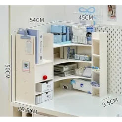 SCAFFALE ANGOLARE PER SCRIVANIA DORMITORI STUDENTI TRIANGOLARE MULTISTRATO LIBRERIA A STRATI