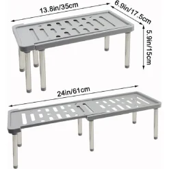 SCAFFALE ESPANDIBILE PER ARMADIETTI ORGANIZER CUCINA A SCOMPARSA BAGNO DISPENSA