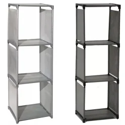 SCAFFALE MULTIUSO A 3 SCOMPARTI RIPIANI ARMADIO COMPONIBILE PER BUCATO MOBILE CASA BAGNO