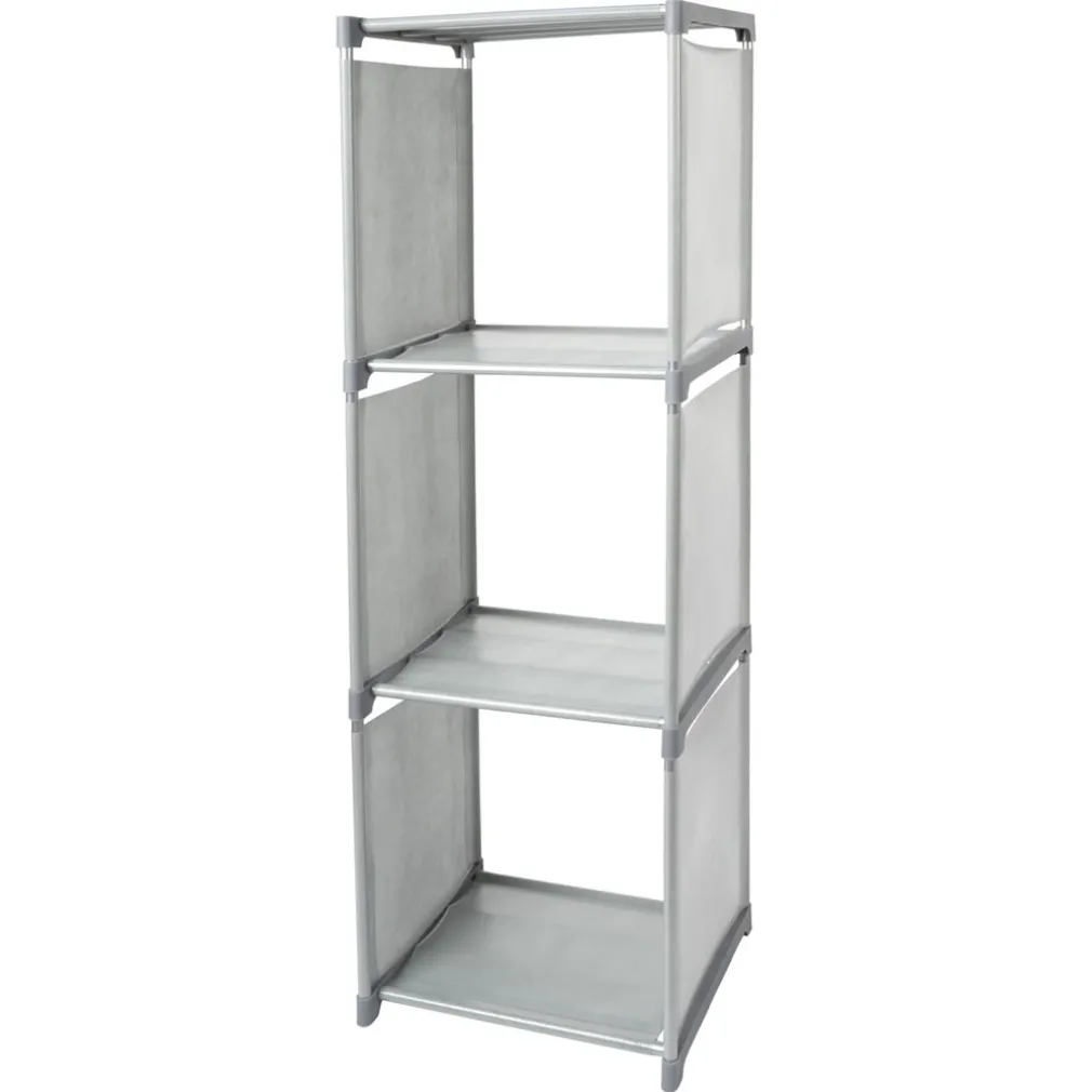 SCAFFALE MULTIUSO A 3 SCOMPARTI RIPIANI ARMADIO COMPONIBILE PER BUCATO MOBILE CASA BAGNO