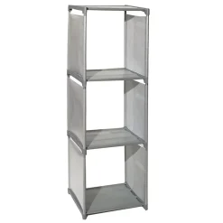 SCAFFALE MULTIUSO A 3 SCOMPARTI RIPIANI ARMADIO COMPONIBILE PER BUCATO MOBILE CASA BAGNO