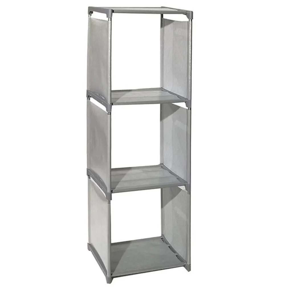 SCAFFALE MULTIUSO A 3 SCOMPARTI RIPIANI ARMADIO COMPONIBILE PER BUCATO MOBILE CASA BAGNO