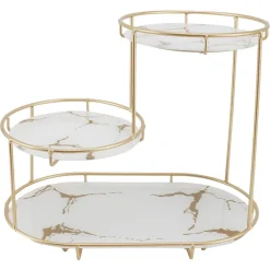 SCAFFALE PER TRUCCO PER COSMETICI PROFUMI CURA DELLA PELLE ELEGANTE MODERNO DUE COLORI