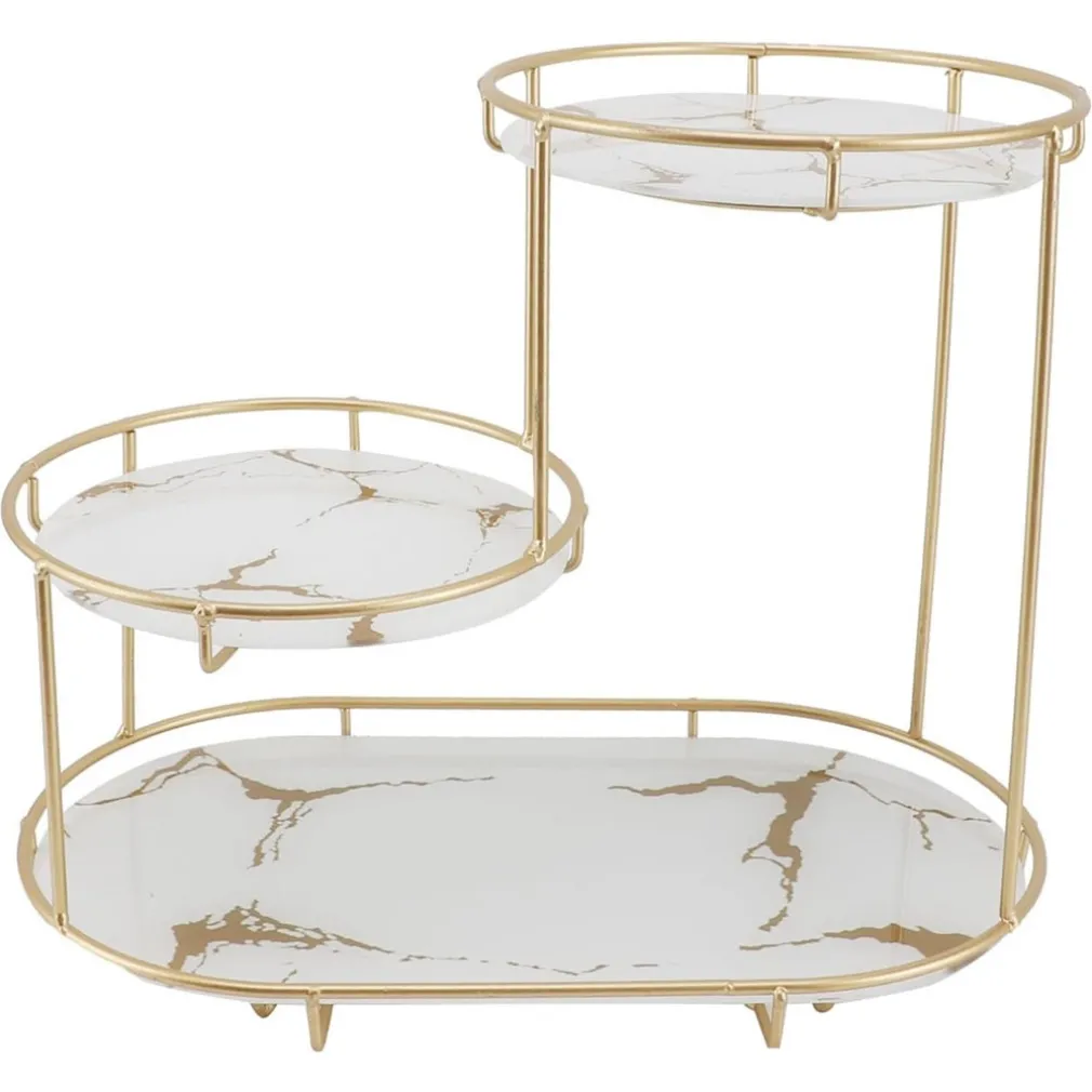 SCAFFALE PER TRUCCO PER COSMETICI PROFUMI CURA DELLA PELLE ELEGANTE MODERNO DUE COLORI