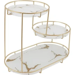 SCAFFALE PER TRUCCO PER COSMETICI PROFUMI CURA DELLA PELLE ELEGANTE MODERNO DUE COLORI