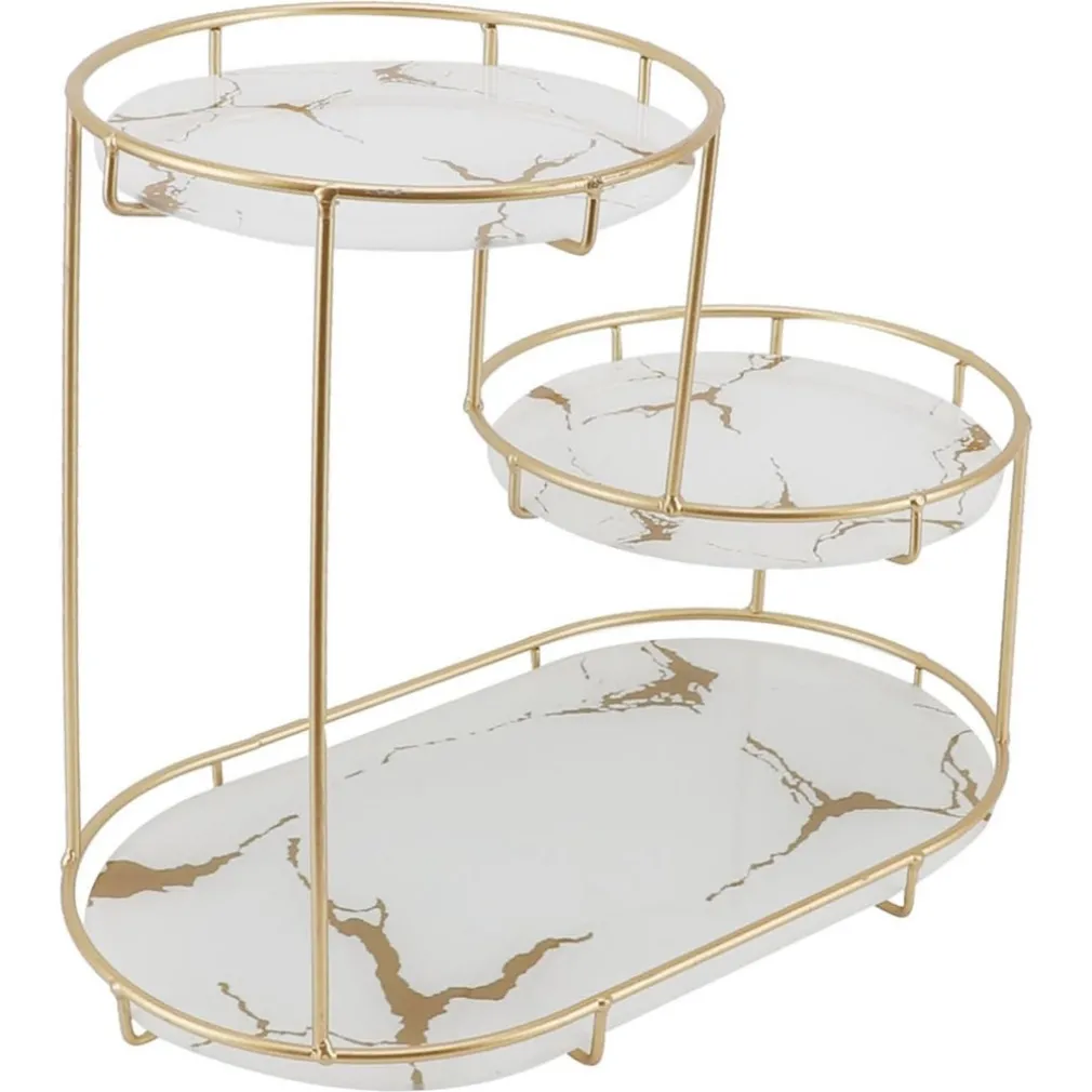 SCAFFALE PER TRUCCO PER COSMETICI PROFUMI CURA DELLA PELLE ELEGANTE MODERNO DUE COLORI