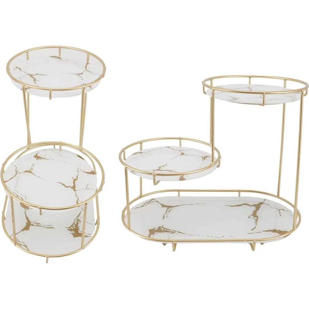 SCAFFALE PER TRUCCO PER COSMETICI PROFUMI CURA DELLA PELLE ELEGANTE MODERNO DUE COLORI