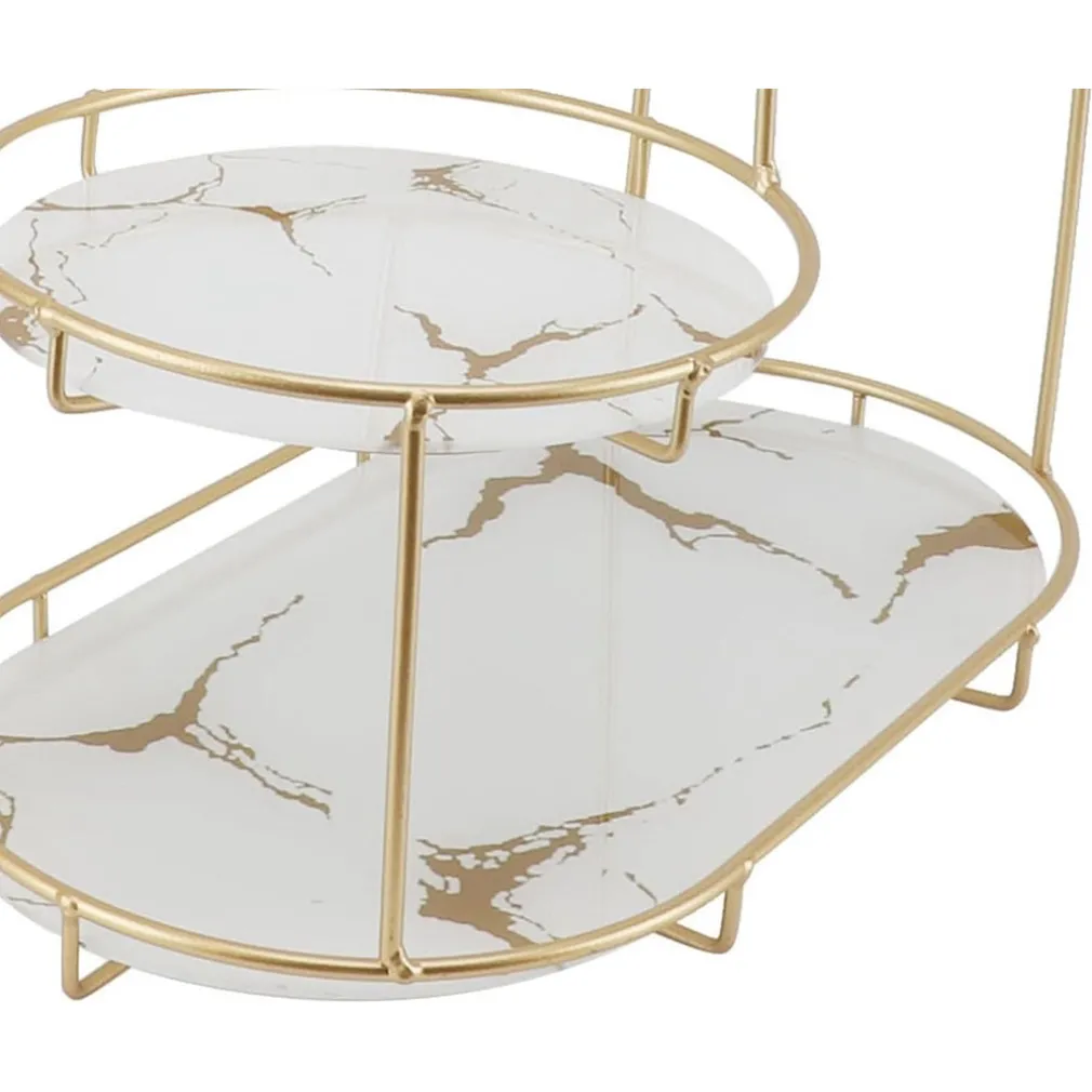 SCAFFALE PER TRUCCO PER COSMETICI PROFUMI CURA DELLA PELLE ELEGANTE MODERNO DUE COLORI