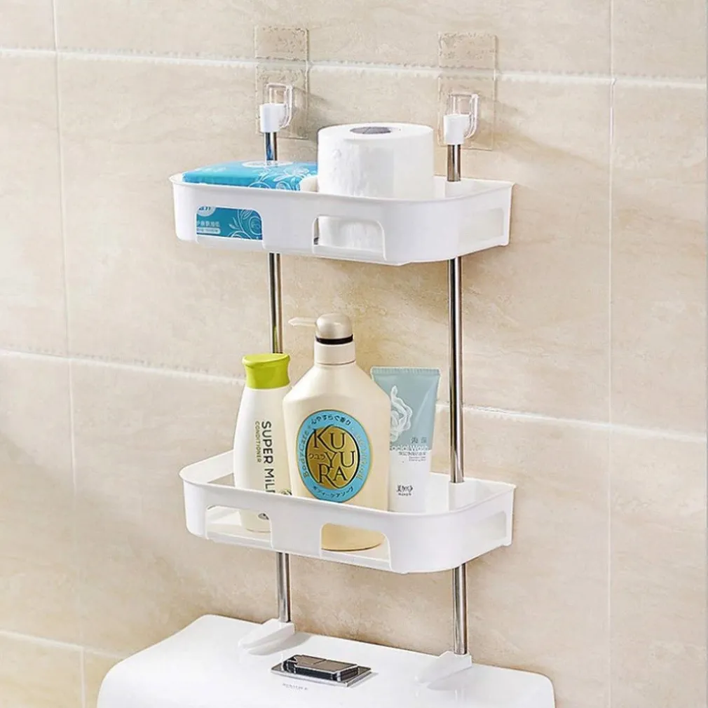 SCAFFALE PER WC BAGNO DOCCIA A PARETE ORGANIZER ARTICOLI DA TOELETTA A 3 RIPIANI