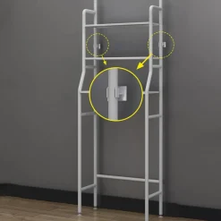 SCAFFALE SALVASPAZIO SOPRA LAVATRICE MENSOLE BAGNO 3 PIANI MOBILE LAVANDERIA 69078