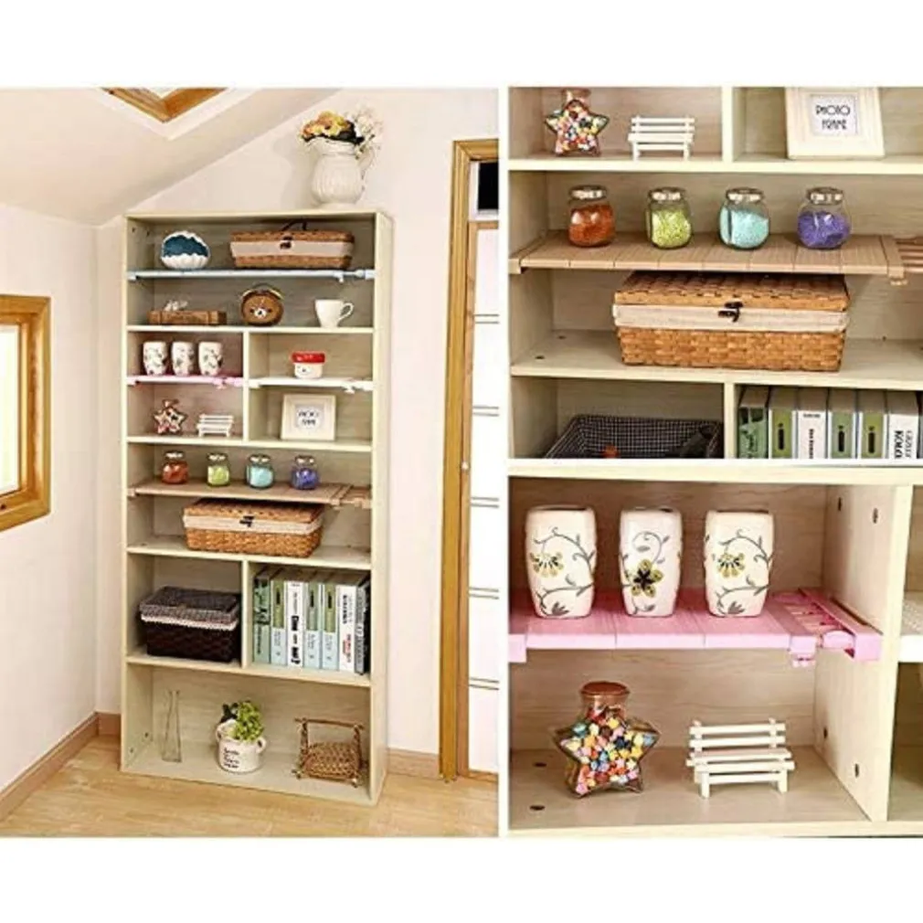 SCAFFALE TELESCOPICO PER ARMADIO REGOLABILE 30CM ALLUNGABILE DA 73-130CM ACCIAIO