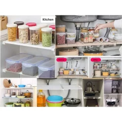 SCAFFALE TELESCOPICO PER ARMADIO REGOLABILE 42CM ALLUNGABILE DA 30-45 CM ACCIAIO