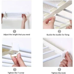 SCAFFALE TELESCOPICO PER ARMADIO REGOLABILE 42CM ALLUNGABILE DA 30-45 CM ACCIAIO