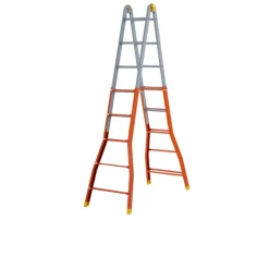 SCALA SCALETTO TELESCOPICA GIGANTE IN ACCIAIO GIERRE 5+5 GRADINI TRASFORMABILE