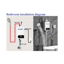 SCALDABAGNO BOILER ELETTRICO CALDAIA ACQUA CALDA ISTANTANEA CON DISPALY TOUCH