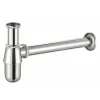 SCARICO SIFONE A BOTTIGLIA LAVANDINO SOTTO LAVABO CROMATO 1" 1/4 CON ROSONE 9373