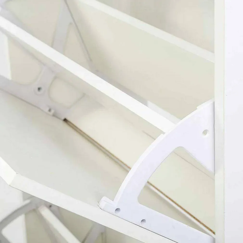 SCARPIERA 2 ANTE RIPIANI DOPPIA PROFONDITA IN MELAMINA 63X24X80CM COLORE BIANCO