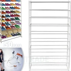 SCARPIERA 50 PAIA SCARPE SALVASPAZIO ORGANIZER ORDINE RIPOSTIGLIO CASA ARMADIO