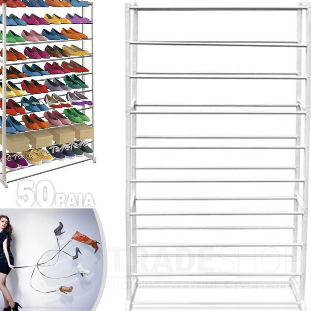SCARPIERA 50 PAIA SCARPE SALVASPAZIO ORGANIZER ORDINE RIPOSTIGLIO CASA ARMADIO