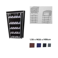 SCARPIERA 5 RIPIANI SALVASPAZIO COPERTURA ANTIPOLVERE 58X28X90CM ORGANIZER