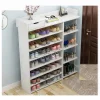 SCARPIERA A 8 STRATI LEGNO SCAFFALE CON CASSETTO ARMADIETTO MULTIFUNZIONE 100CM