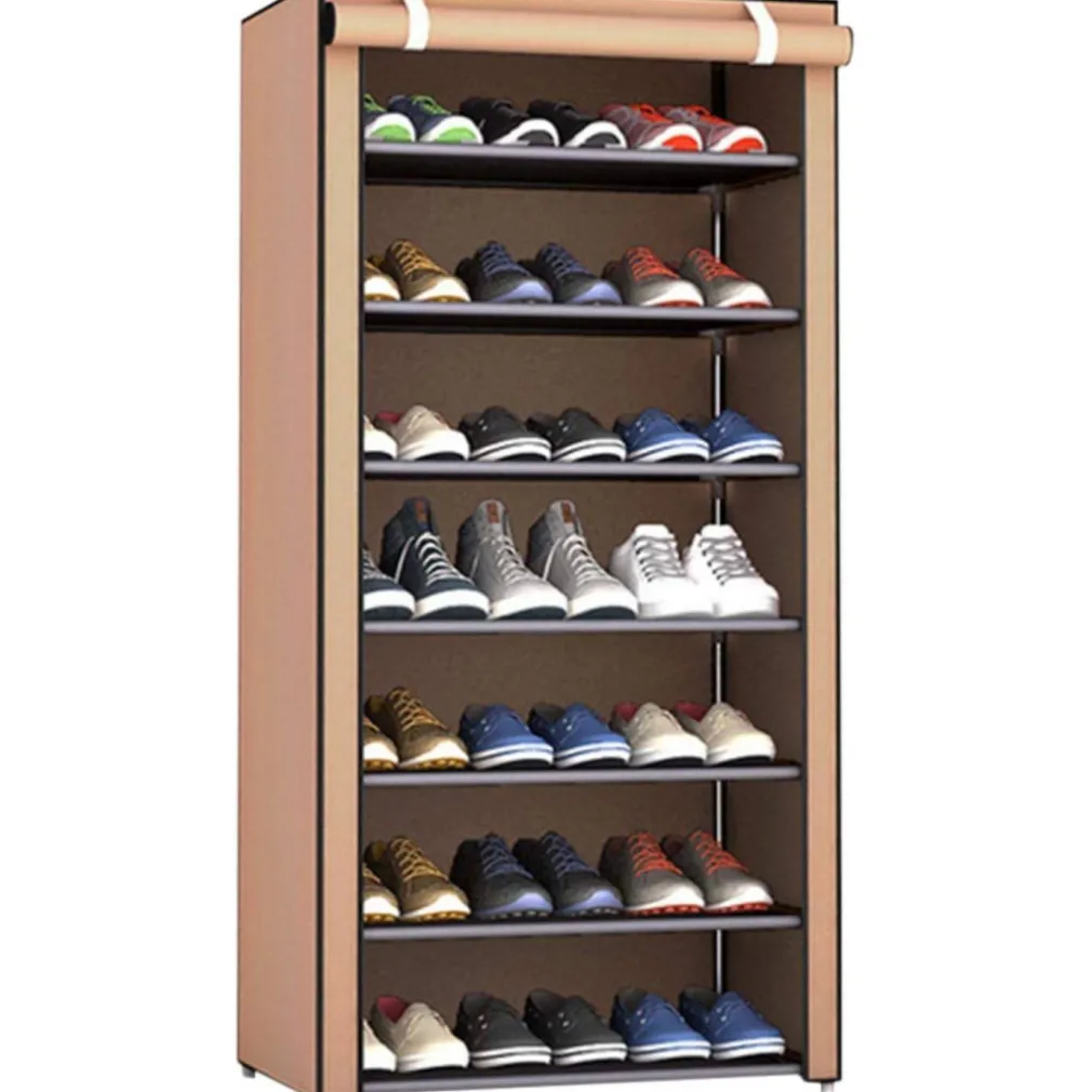 SCARPIERA ARMADIO SALVASPAZIO 60X30X122CM SCARPE RIVESTIMENTO TESSUTO CHIUSURA