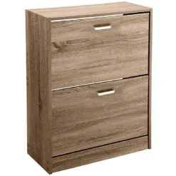 SCARPIERA BASSA 2 ANTE DOPPIA A RIBALTA SALVASPAZIO SLIM NOCE 81X63X24CM 827624