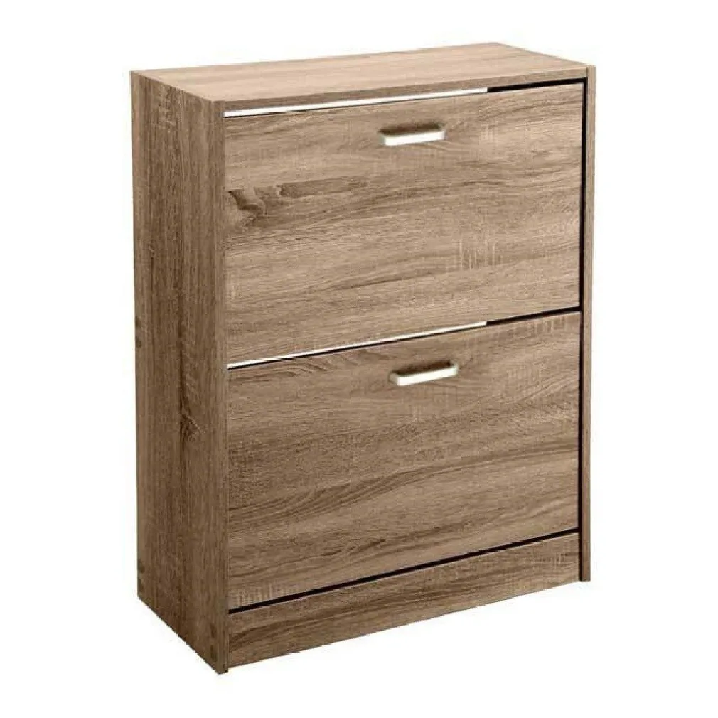 SCARPIERA BASSA 2 ANTE DOPPIA A RIBALTA SALVASPAZIO SLIM NOCE 81X63X24CM 827624