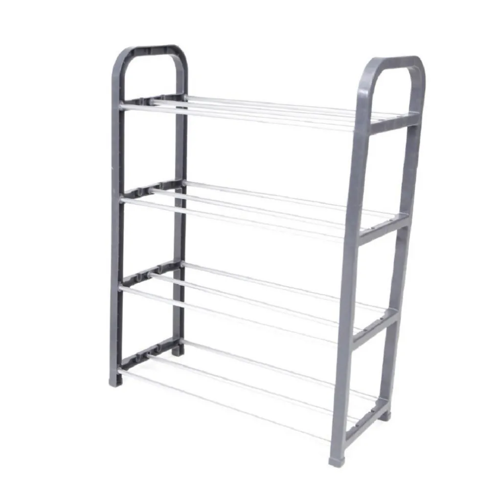 SCARPIERA IN PLASTICA 4 RIPIANI LIVELLI SALVASPAZIO 40X19X56CM PORTA SCARPE CASA