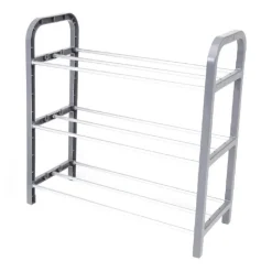 SCARPIERA IN PLASTICA 3 RIPIANI LIVELLI SALVASPAZIO 40X19X42CM PORTA SCARPE CASA