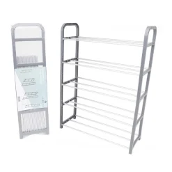 SCARPIERA IN PLASTICA 5 RIPIANI LIVELLI SALVASPAZIO 50X19X68CM PORTA SCARPE CASA