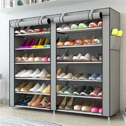 SCARPIERA IN TELA 6 LIVELLI PER SOGGIORNO CORRIDOIO ORGANIZZATORE SCARPE SCAFFALE