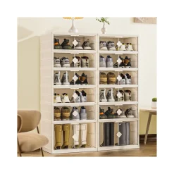 SCARPIERA PIEGHEVOLE IMPILABILE A 6 RIPIANI ANTIPOLVERE TRASPIRANTE 120X37X51CM