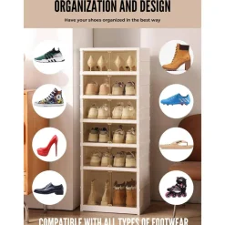 SCARPIERA PIEGHEVOLE IMPILABILE A 6 RIPIANI ANTIPOLVERE TRASPIRANTE 120X37X51CM