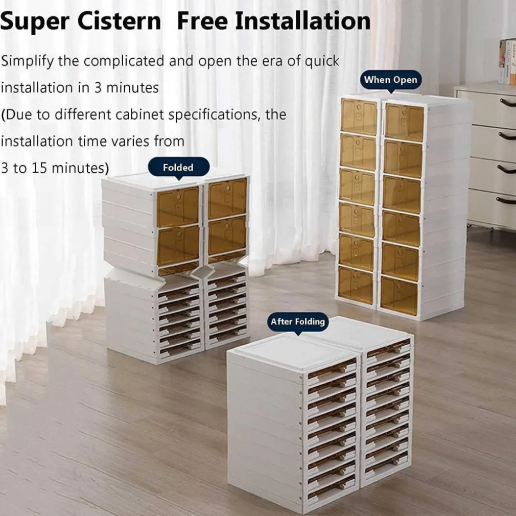 SCARPIERA PIEGHEVOLE IMPILABILE E COMNINABILE A 6 RIPIANI ANTIPOLVERE 105X34X25