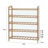 SCARPIERA PORTA SCARPE 5 RIPIANI PIANI LEGNO BAMBOO BAMBU SCAFFALE MOBILE 69414