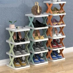 SCARPIERA SCAFFALE PORTAOGGETTI MODULARE SALVASPAZIO 6 RIPIANI 81 X 26 X 24 CM