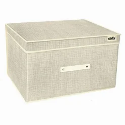 SCATOLA BOX SALVASPAZIO PORTATUTTO CONTENITORE ORGANIZER 60 X 40 X 30 CM 69696