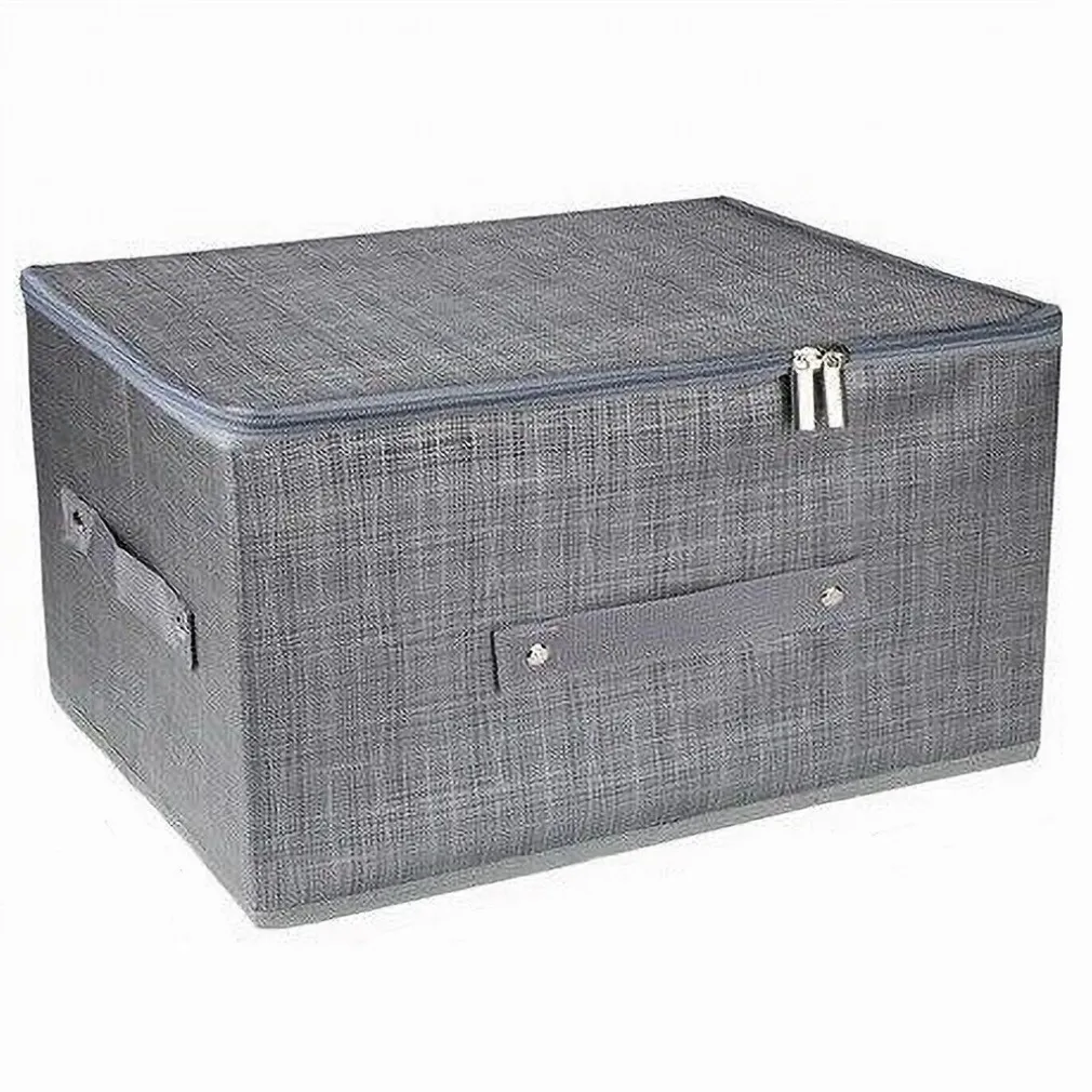 SCATOLA BOX SALVASPAZIO PORTATUTTO CONTENITORE ORGANIZER CERNIERA 51X40X24CM 79417