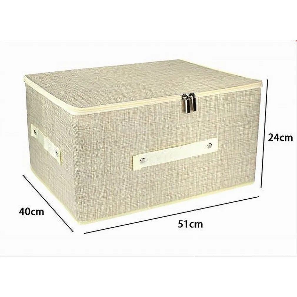 SCATOLA BOX SALVASPAZIO PORTATUTTO CONTENITORE ORGANIZER CERNIERA 51X40X24CM 79417