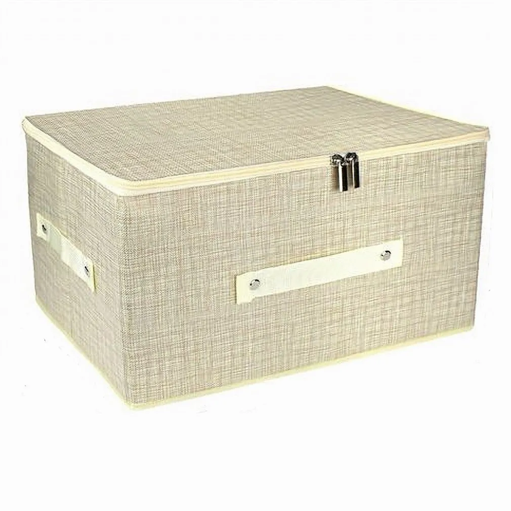 SCATOLA BOX SALVASPAZIO PORTATUTTO CONTENITORE ORGANIZER CERNIERA 51X40X24CM 79417